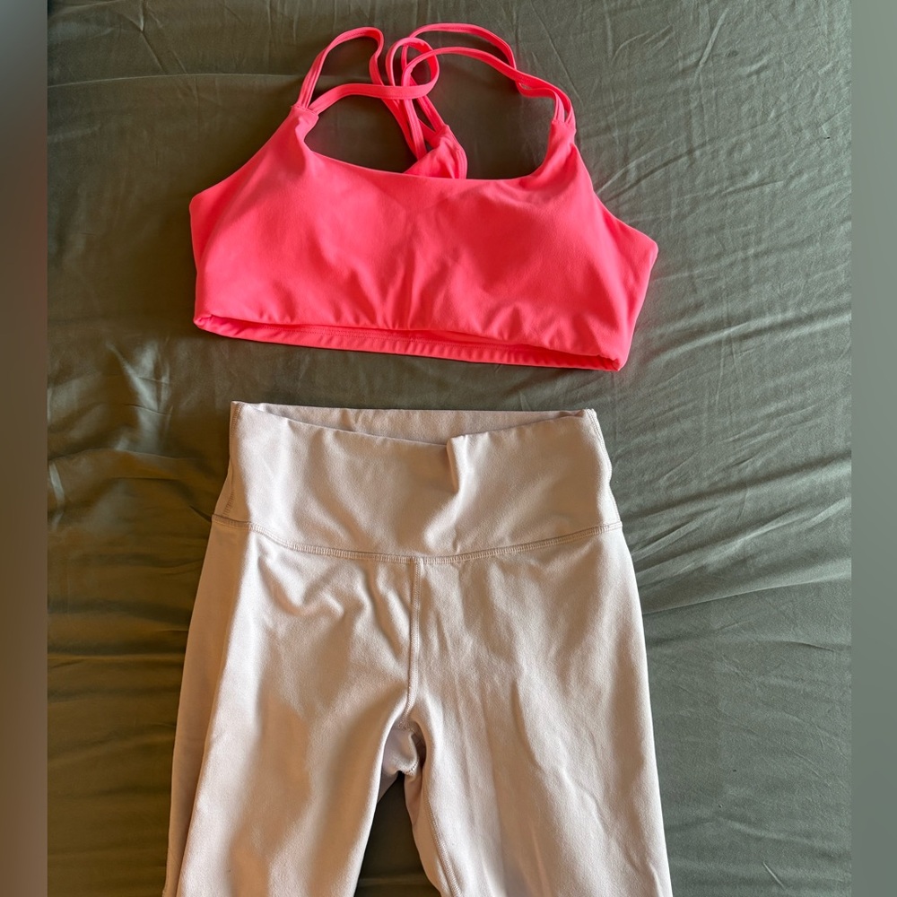 Workout SET! Fabletics sports bra and leggings